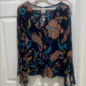 Ariella Multicolor Paisley Blouse